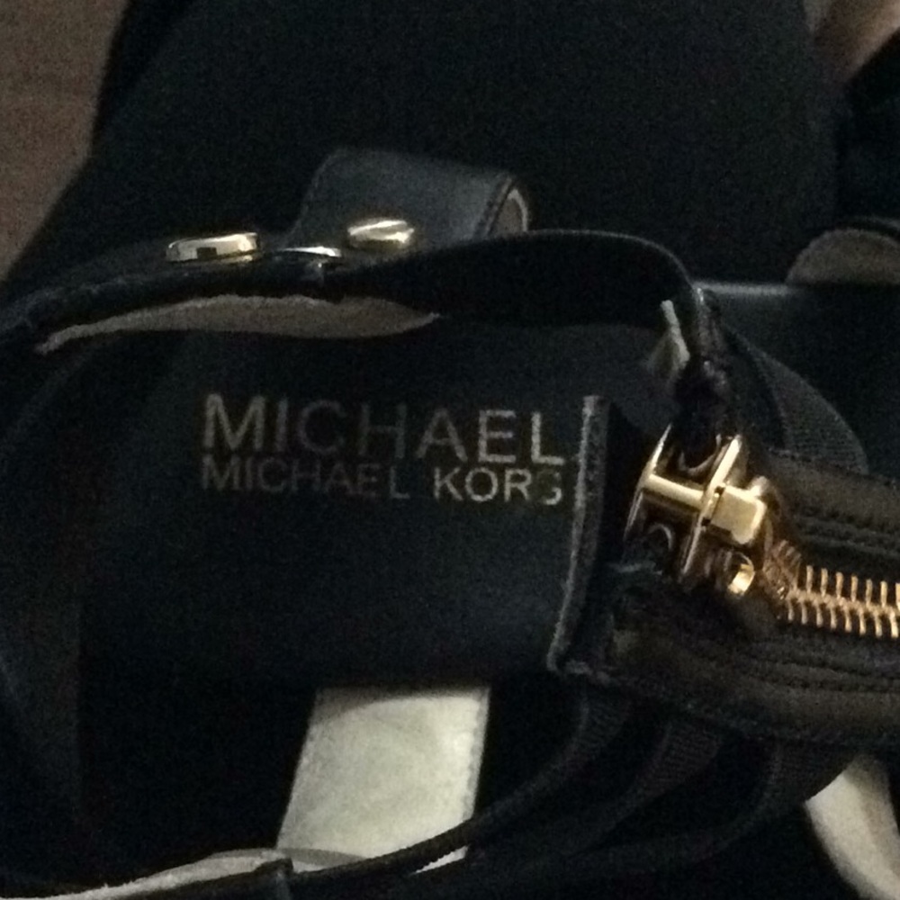 Black and Gold Michael Kors Gladiator Sandals - Picture 6 of 6